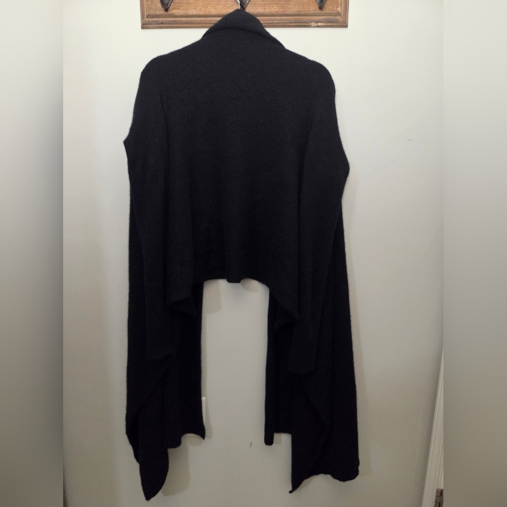 DKNY Cashmere Cardigan Black Size Small 100% Cashmere Mended/Restored - Picture 5 of 8